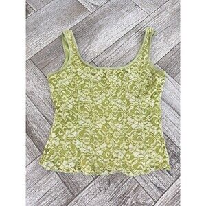 Dressbarn Blue Floral Lace Bustier Top Women’s M Whimsigoth Fairy Grunge